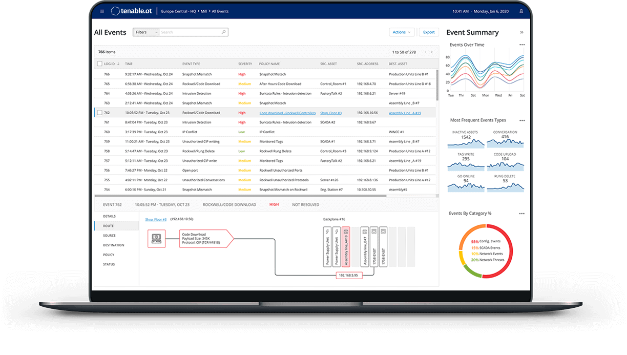 tenable ot gui demo